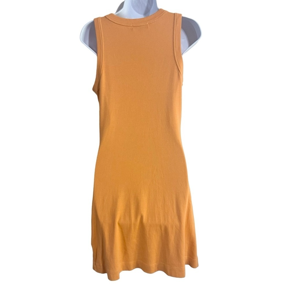 Michael Stars Eliza Orange Sleeveless Crewneck Tank Mini Dress Size Small - Picture 3 of 5